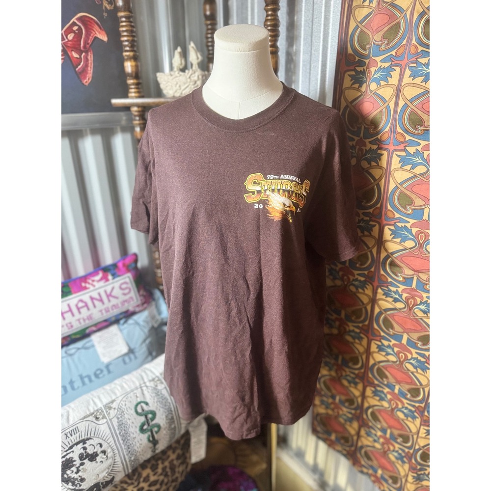 Sturgis Motorcycle Rally T-Shirt 2019 79th Annual Brown Gildan Large‎